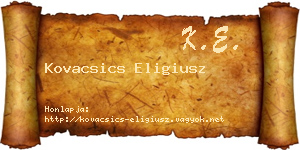 Kovacsics Eligiusz névjegykártya